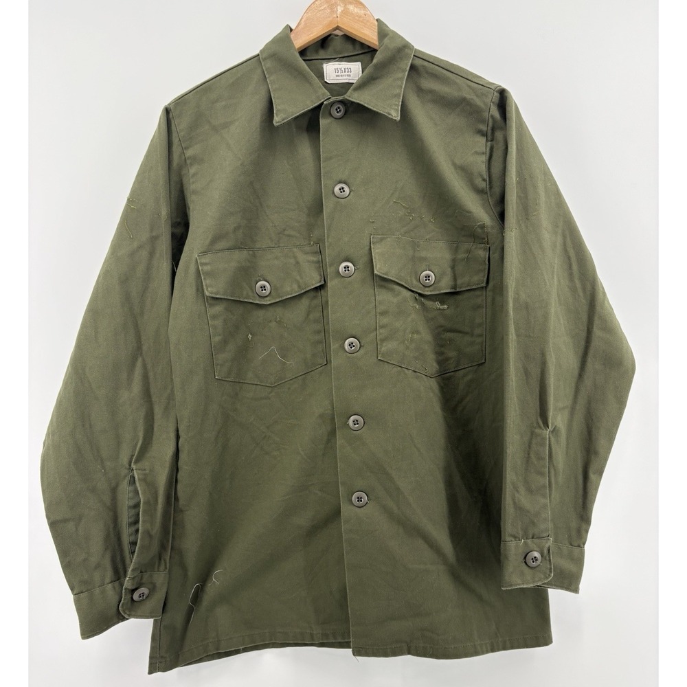 Vietnam US Air Force OG-507 Utility Shirt Vintage Military Olive Green Durable‎